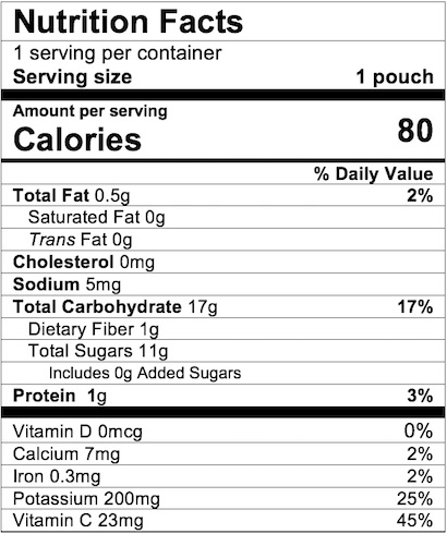 Nutrition Facts Banana Blueberry Blackberry Oatmeal